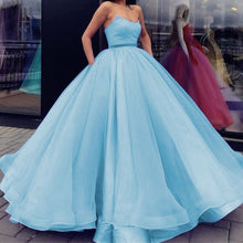 Load image into Gallery viewer, Baby-Blue-Quinceanera-Dresses-Organza-Wedding-Ball-Gowns-Dress