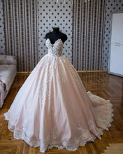 Load image into Gallery viewer, Strapless Wedding Ball Gown Dresses Lace Embroidery-alinanova