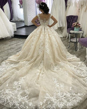 Load image into Gallery viewer, Modest Cap Sleeves Wedding Dress