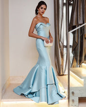 Load image into Gallery viewer, Baby-Blue-Prom-Dresses-Mermaid-Sweetheart-Evening-Gowns