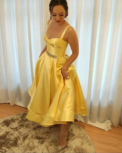 Yellow Gold Prom Dresses 2021