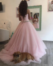 Load image into Gallery viewer, Tulle Ball Gown Quinceanera Dresses Blush Pink