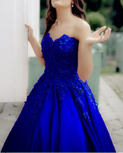 Load image into Gallery viewer, Sweetheart Prom Ball Gown Dresses 3D Lace Flowers Beaded-alinanova