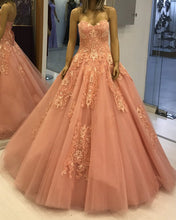 Load image into Gallery viewer, Peach Quinceanera Dresses 2021