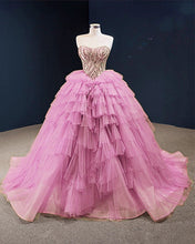 Load image into Gallery viewer, Sweetheart Ruffles Ball Gown Dresses Embroidery Beaded-alinanova