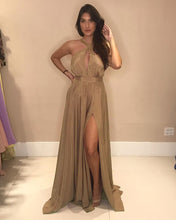 Load image into Gallery viewer, Tan Bridesmaid Dresses 2020