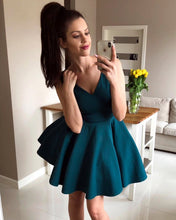 Load image into Gallery viewer, Teal Green Homecoming Dresses 2019