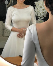 Load image into Gallery viewer, Satin Wedding Dresses With Sleeves
