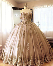 Load image into Gallery viewer, Champagne Wedding Dress 2020