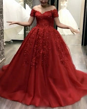 Load image into Gallery viewer, Red Quinceanera Dresses Off The Shoulder