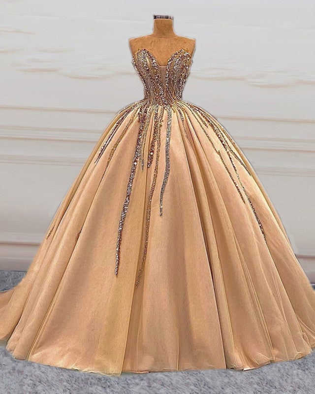 Tulle Sweetheart Corset Ball Gown Dresses Beaded – alinanova