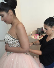 Load image into Gallery viewer, Crystal Beaded Sweetheart Ball Gown