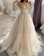 Load image into Gallery viewer, Tulle Boho Wedding Dress
