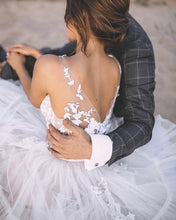 Load image into Gallery viewer, Tulle Backless Wedding Gown