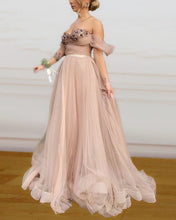 Load image into Gallery viewer, Champagne Boho Wedding Dress