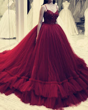 Load image into Gallery viewer, Burgundy Wedding Dress 2021
