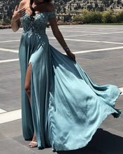 Load image into Gallery viewer, Turquoise Blue Prom Dresses