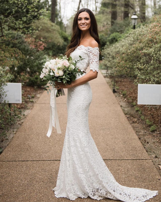 two piece mermaid wedding dress Sexy Straps Mermaid Two Pieces Beach Wedding Dresses Maxi Dress US12 / Custom Color