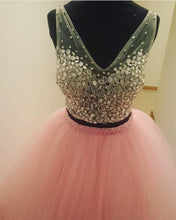 Load image into Gallery viewer, Two Piece Quinceanera Dresses Ball Gowns Crystal Beaded V Neck