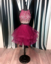 Load image into Gallery viewer, Short Fuchsia Homecoming Dresses