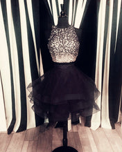 Load image into Gallery viewer, Black Homecoming Dresses Short