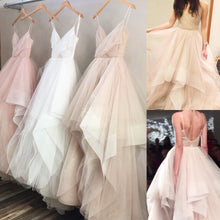 Load image into Gallery viewer, V Neck Organza Ruffles Princess Wedding Gowns