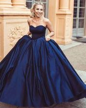 Load image into Gallery viewer, Velvet Sweetheart Ball Gowns Satin Wedding Dresses-alinanova