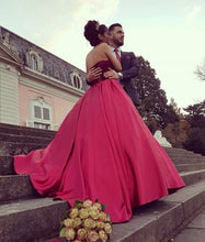 Load image into Gallery viewer, Velvet Sweetheart Long Satin Ball Gowns Wedding Dresses