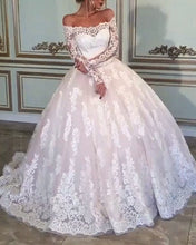 Load image into Gallery viewer, Off Shoulder Wedding Ballgown Dresses