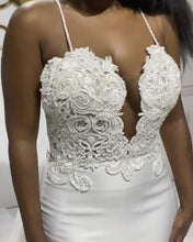 Load image into Gallery viewer, Lace Sweetheart Mermaid Wedding Dress Removable Train