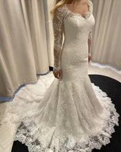 Load image into Gallery viewer, Sleeved Mermaid Wedding Dress
