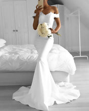 Load image into Gallery viewer, White Mermaid Evening Dress 2020