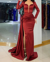Load image into Gallery viewer, Wine Red Mermaid Prom Dresses
