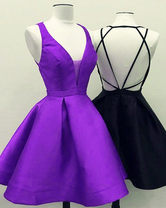 Women's Strappy Back Homecoming Dresses Short Prom Gowns alinanova Women's Strappy Back Homecoming Dresses Short Prom Gowns alinanova