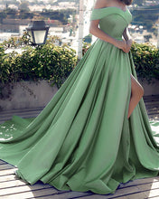 Load image into Gallery viewer, Sage Green Bridesmaid Dresses Long