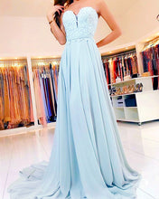Load image into Gallery viewer, Lace Sweetheart Bridesmaid Dresses Chiffon Long