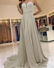 Load image into Gallery viewer, Lace Sweetheart Bridesmaid Dresses Chiffon Long