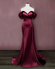 Load image into Gallery viewer, Mermaid Violet Prom Dresses Off The Shoulder