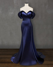 Load image into Gallery viewer, Mermaid Violet Prom Dresses Off The Shoulder