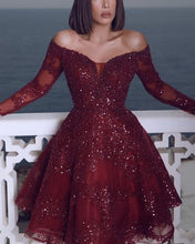 Load image into Gallery viewer, Burgundy Homecoming Dresses 2021