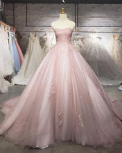 Load image into Gallery viewer, Mauve Wedding Dress Tulle Sweetheart With Sparkles-alinanova