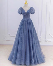 Load image into Gallery viewer, Dusty Blue Prom Dresses