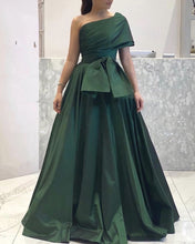 Load image into Gallery viewer, Emerald Green Prom Dresses Taffeta