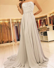 Load image into Gallery viewer, Taupe Prom Dresses Chiffon