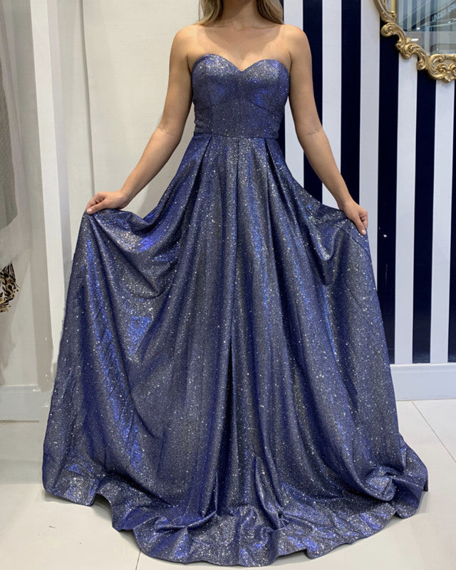 Glitter Prom Dresses Sweetheart Lace Up Back alinanova Glitter Prom Dresses Sweetheart Lace Up Back alinanova