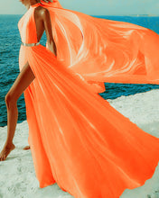 Load image into Gallery viewer, Orange Prom Dresses 2021