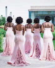 Load image into Gallery viewer, Blush Mermaid Bridesmaid Dresses