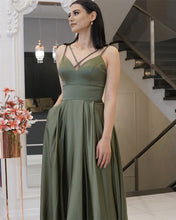 Load image into Gallery viewer, Olive Green Bridesmaid Dresses