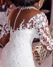 Load image into Gallery viewer, Long Sleeves Wedding Lace Dress