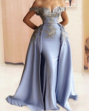 Load image into Gallery viewer, Light Blue Prom Dresses Mermaid